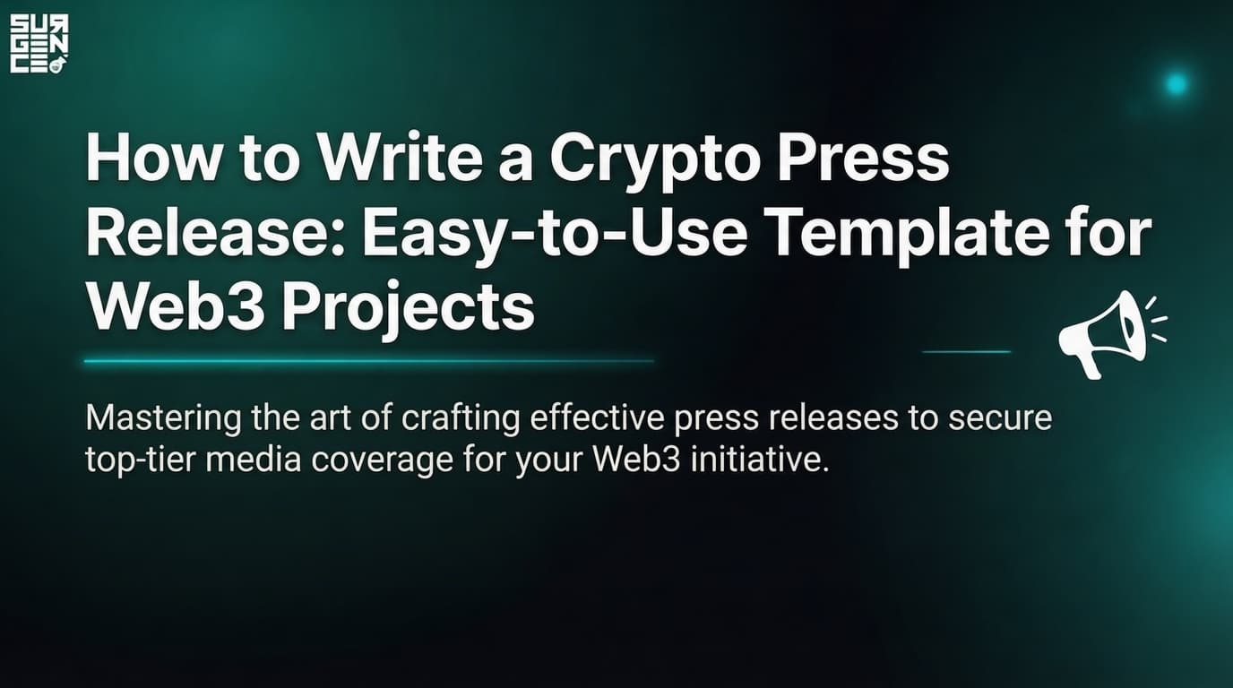 How to Write a Crypto Press Release: Easy to Use Crypto Press Release Template for Web3 Protocols