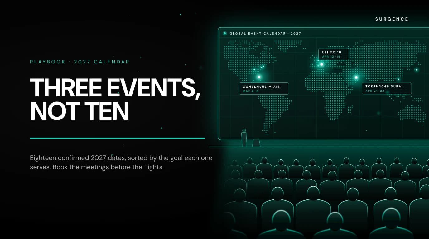 Crypto Conferences 2027: The Full Calendar and Which Ones Matter